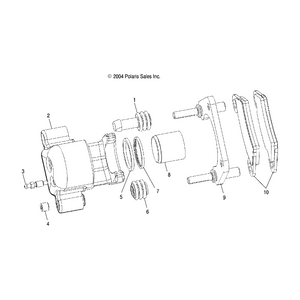 Brake Caliper Assembly, Left, 1 by Polaris 1910825 OEM Hardware P1910825 Off Road Express