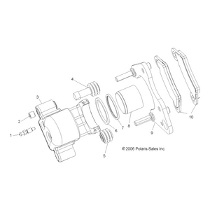 Brake Caliper Assembly, Left, 1 by Polaris 1910843 OEM Hardware P1910843 Off Road Express