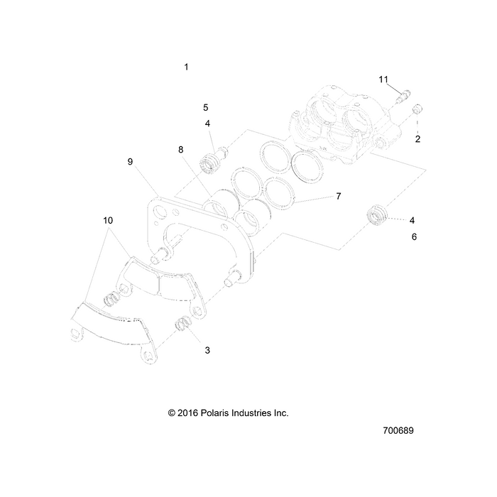 Brake Caliper Assembly, Left, 1 by Polaris