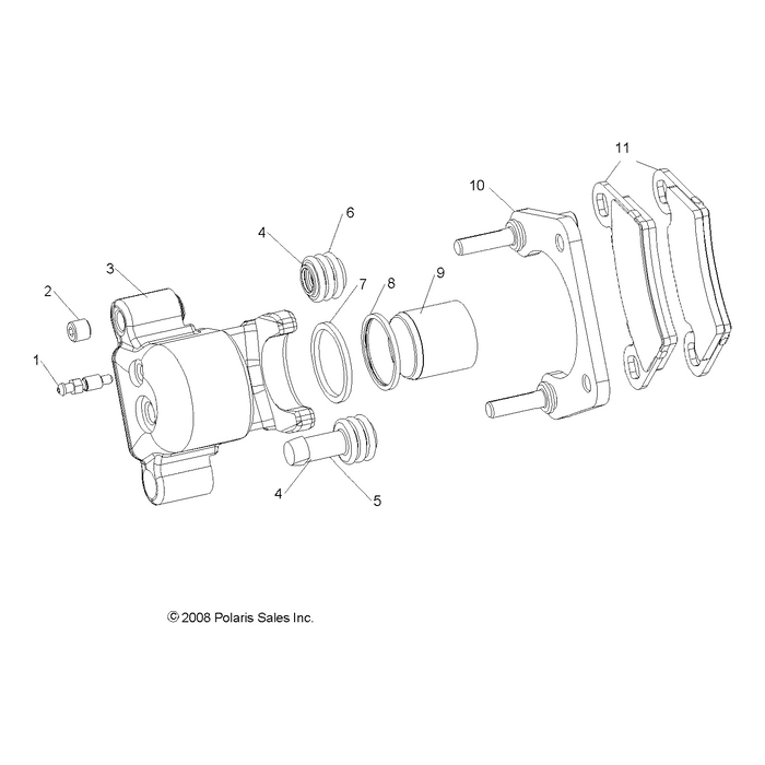 Brake Caliper Assembly Rear Left 1.5 by Polaris