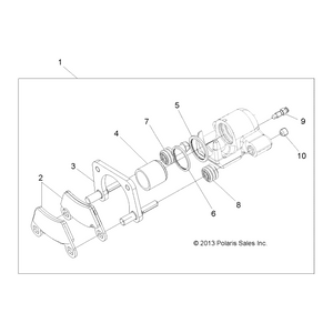 Brake Caliper Assembly Rear Right 1. by Polaris 1912029 OEM Hardware P1912029 Off Road Express