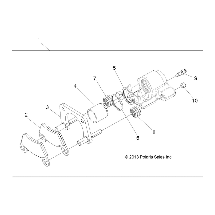 Brake Caliper Assembly Rear Right 1. by Polaris