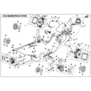 Brake Caliper (Left Side Uforce Right Side Zforce) by CF Moto 7020-081030-10000 OEM Hardware 7020-081030-10000 Northstar Polaris