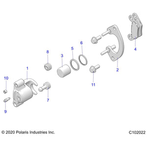 Brake Caliper Mount Assembly, R by Polaris 1911375 OEM Hardware P1911375 Off Road Express