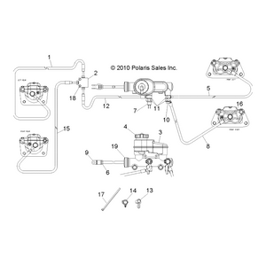 Brake Line by Polaris 1911656 OEM Hardware P1911656 Off Road Express