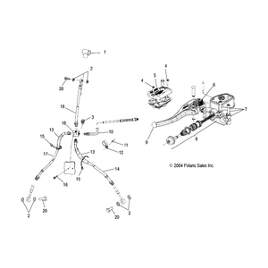 Brake Line, Front, Left, Stainl by Polaris 1910474 OEM Hardware P1910474 Off Road Express