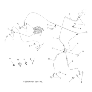 Brake Line Pod, Stainless, 22.5 by Polaris 1910470 OEM Hardware P1910470 Off Road Express