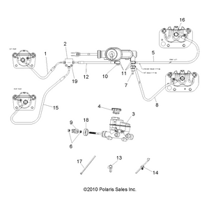 Brake Line, Rear by Polaris 1911440 OEM Hardware P1911440 Off Road Express