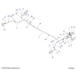 Brake Line, Rear, Left, 39 In by Polaris 1912105 OEM Hardware P1912105 Off Road Express