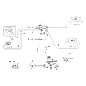 Brake Line, Rear, Right by Polaris 1911609 OEM Hardware P1911609 Off Road Express