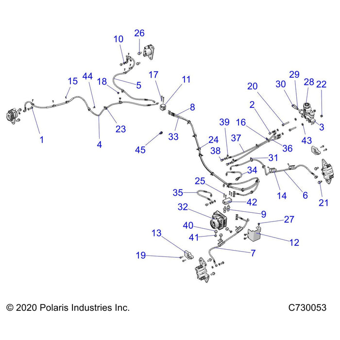 Brake Line Retainer, 1 In by Polaris