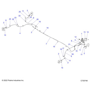 Brake Line, Right, Rear by Polaris 1912104 OEM Hardware P1912104 Off Road Express