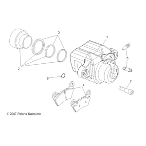 Brake Pad Kit by Polaris 2201749 OEM Hardware P2201749 Off Road Express