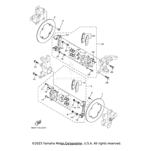 Brake Pad Kit by Yamaha B5H-25805-01-00 OEM Hardware B5H-25805-01-00 Off Road Express