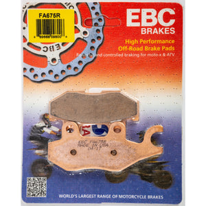 Brake Pads H-Series by EBC FA675R Brake Pads 15-675R Western Powersports