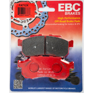 Brake Pads X Organic by EBC FA712X Brake Pads 15-712X Western Powersports