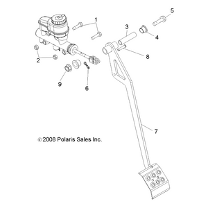 Brake Pedal by Polaris 1019580 OEM Hardware P1019580 Off Road Express