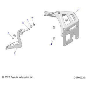 Brake Pedal Weld, Matte Black by Polaris 1021765-458 OEM Hardware P1021765-458 Off Road Express