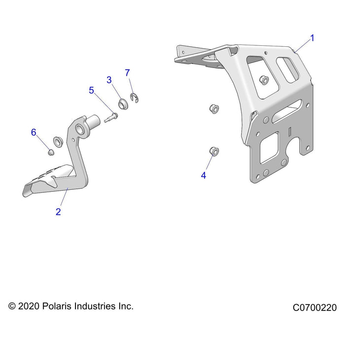 Brake Pedal Weld, Matte Black by Polaris