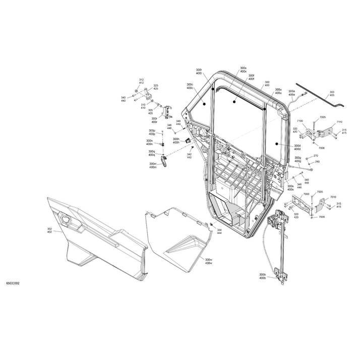 Break Up Country, LH Upper Door  Panel by Can-Am