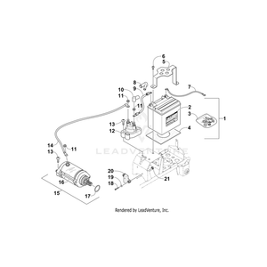 Brkt,Battery Strap- Ptd Black By Arctic Cat 4506-730 OEM Hardware 4506-730 Off Road Express