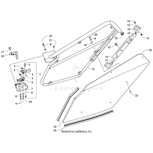 Brkt,Door Latch-Rear-Lh By Arctic Cat 4406-465 OEM Hardware 4406-465 Off Road Express