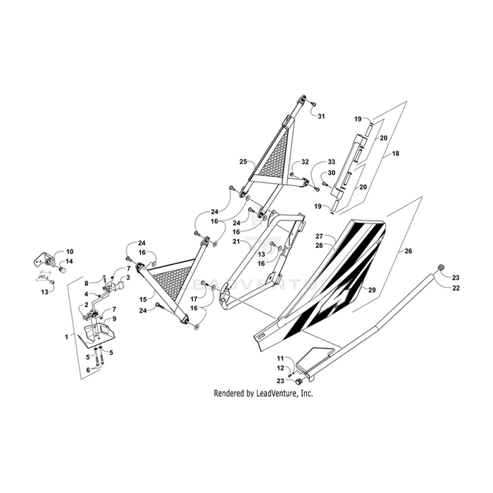 Brkt,Door Latch-Rear-Lh By Arctic Cat