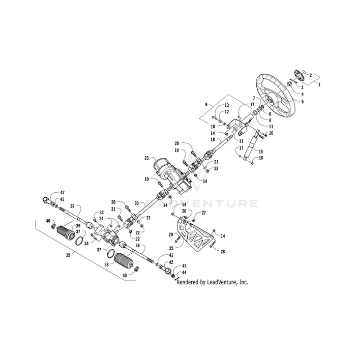 Brkt,Power Steering Mount-Ptd-Blk By Arctic Cat