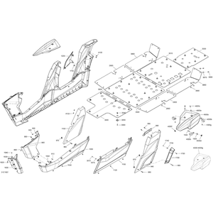 Brush Aluminum LH Center Cage Panel by Can-Am 705008361 OEM Hardware 705008361 Off Road Express