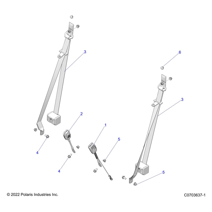 Buckle-Seatbelt,90,Switch,Tr by Polaris