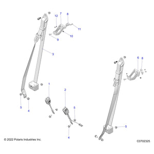 Buckle-Seatbelt,Cabl 90,Switch by Polaris 2637305 OEM Hardware P2637305 Off Road Express