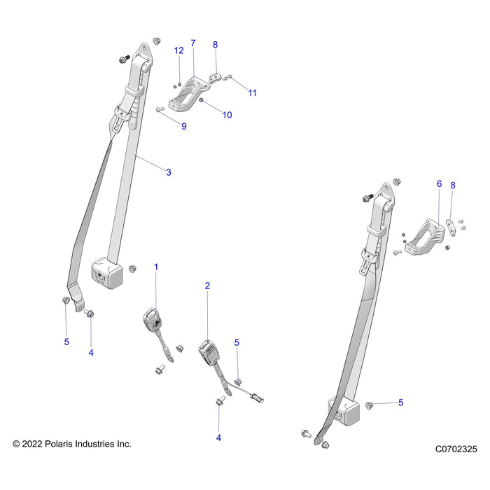 Buckle-Seatbelt,Cabl 90,Switch by Polaris