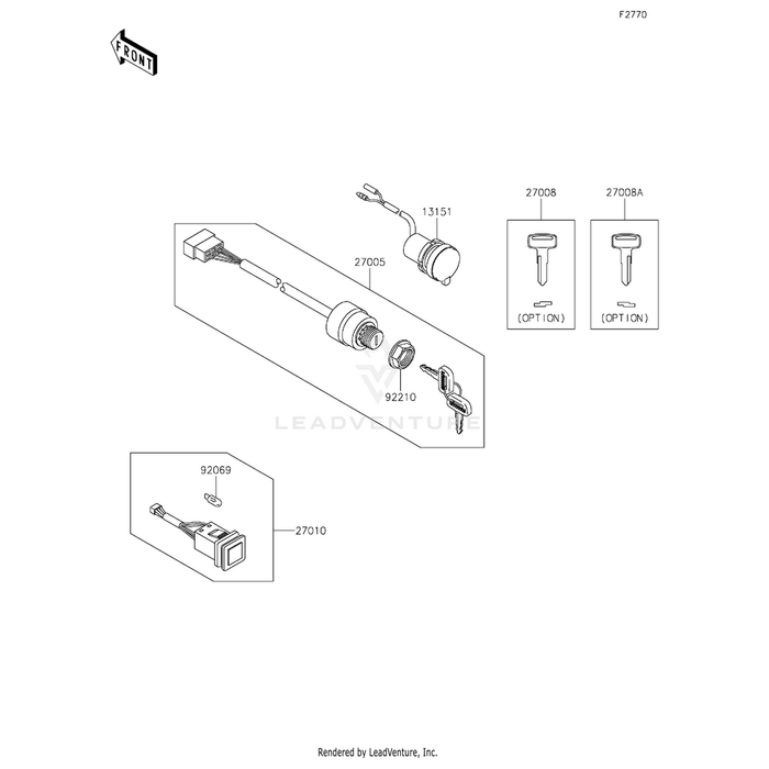 Bulb,12V 1.7W by Kawasaki