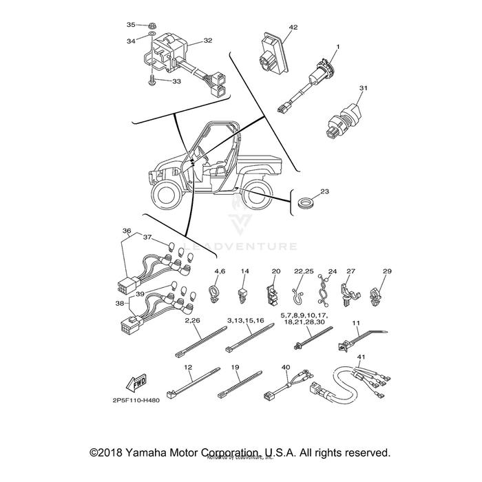 Bulb (12V-1.7W T6.5) by Yamaha