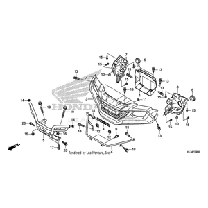 Bumper, Front by Honda 62510-HL3-A00 OEM Hardware 62510-HL3-A00 Off Road Express Drop Ship