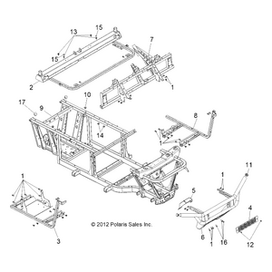 Bumper, Matte Black by Polaris 1018925-458 OEM Hardware P1018925-458 Off Road Express Drop Ship