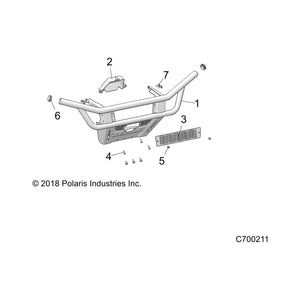 Bumper, Matte Black by Polaris 1020136-458 OEM Hardware P1020136-458 Off Road Express