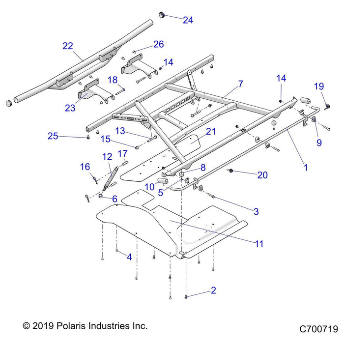 Bumper Mount Weld, Rear, Lime S by Polaris