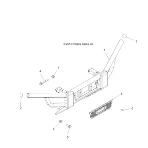 Bumper Screen, Upper, Gloss Bla by Polaris 5439231-070 OEM Hardware P5439231-070 Off Road Express