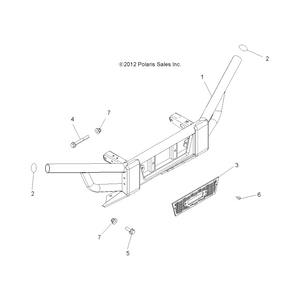 Bumper Weld, Front, by Polaris 1021730-647 OEM Hardware P1021730-647 Off Road Express Drop Ship