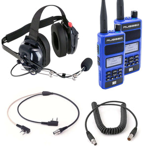 Bundle - Dual Radio Spotter Headset Kit With H60 Headset And Rugged R1 Handheld Radios by Rugged Radios SPOTTER-KIT-DR-R1 01039374005990 Rugged Radios