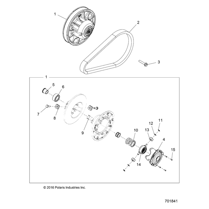 Bushing-Clutch,4140,Tophat by Polaris