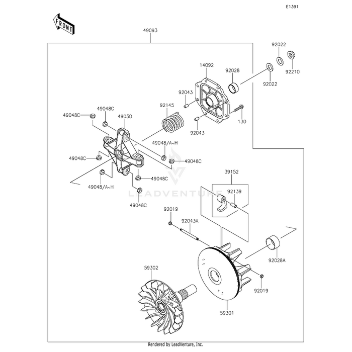 Bushing,Kick Lever,Outside by Kawasaki