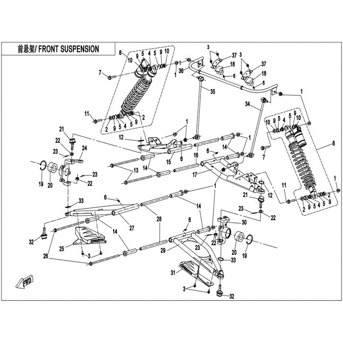 Bushing Stabilizer Bar by CF Moto