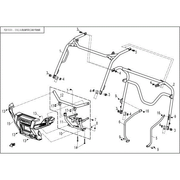 Cab Frame Rear by CF Moto