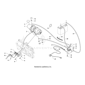 Cable, 22&Quot; Red #6 By Arctic Cat 0445-110 OEM Hardware 0445-110 Off Road Express