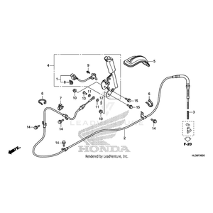 Cable Assembly, Parking Brake by Honda 45460-HL3-601 OEM Hardware 45460-HL3-601 Off Road Express Peach St