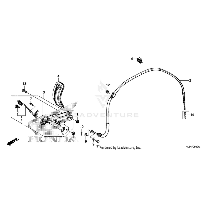 Cable Assembly, Parking Brake by Honda