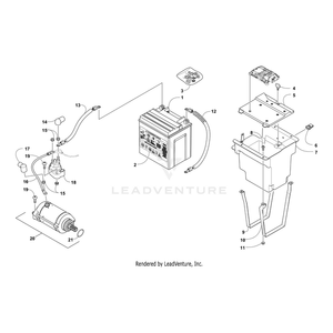 Cable, Battery/Solenoid By Arctic Cat 0445-078 OEM Hardware 0445-078 Off Road Express