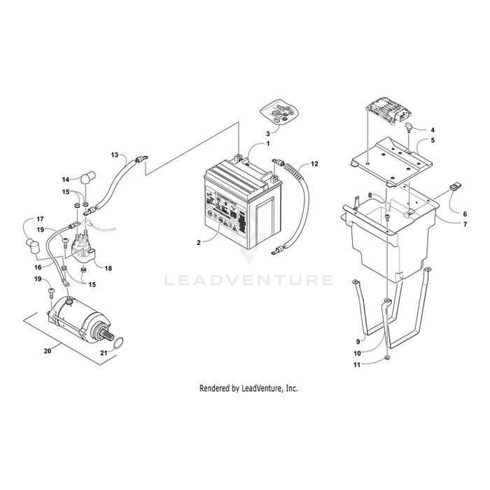 Cable, Battery/Solenoid By Arctic Cat